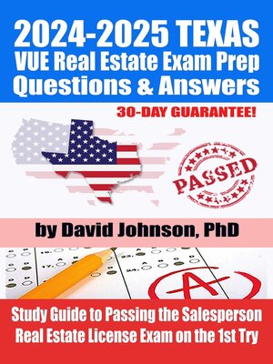 cover image of 2024-2025 TEXAS VUE Real Estate Exam Prep Questions & Answers